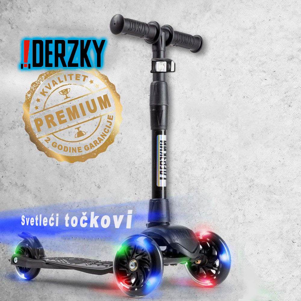 Trotinet Derzkij Baby trotinet sa svetlećim točkovima i stilskim dizajnom za decu 1-5 godina.