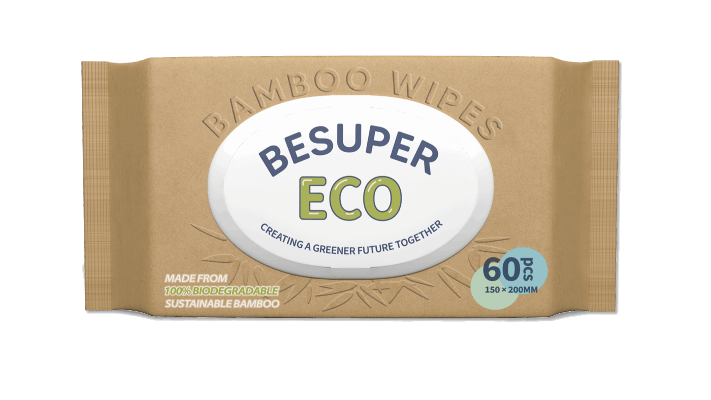 BeSuper ECO Bamboo vlažne maramice 60 kom