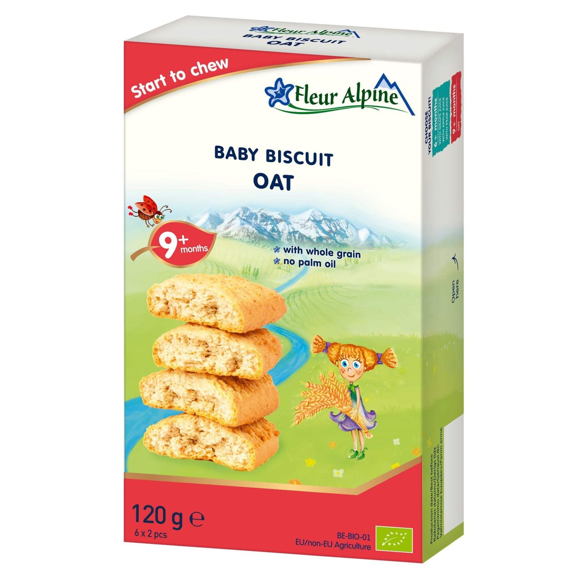 Fleur Alpine biskvit "Ovseni" za bebe, 9+ meseci, 120 g, organski.