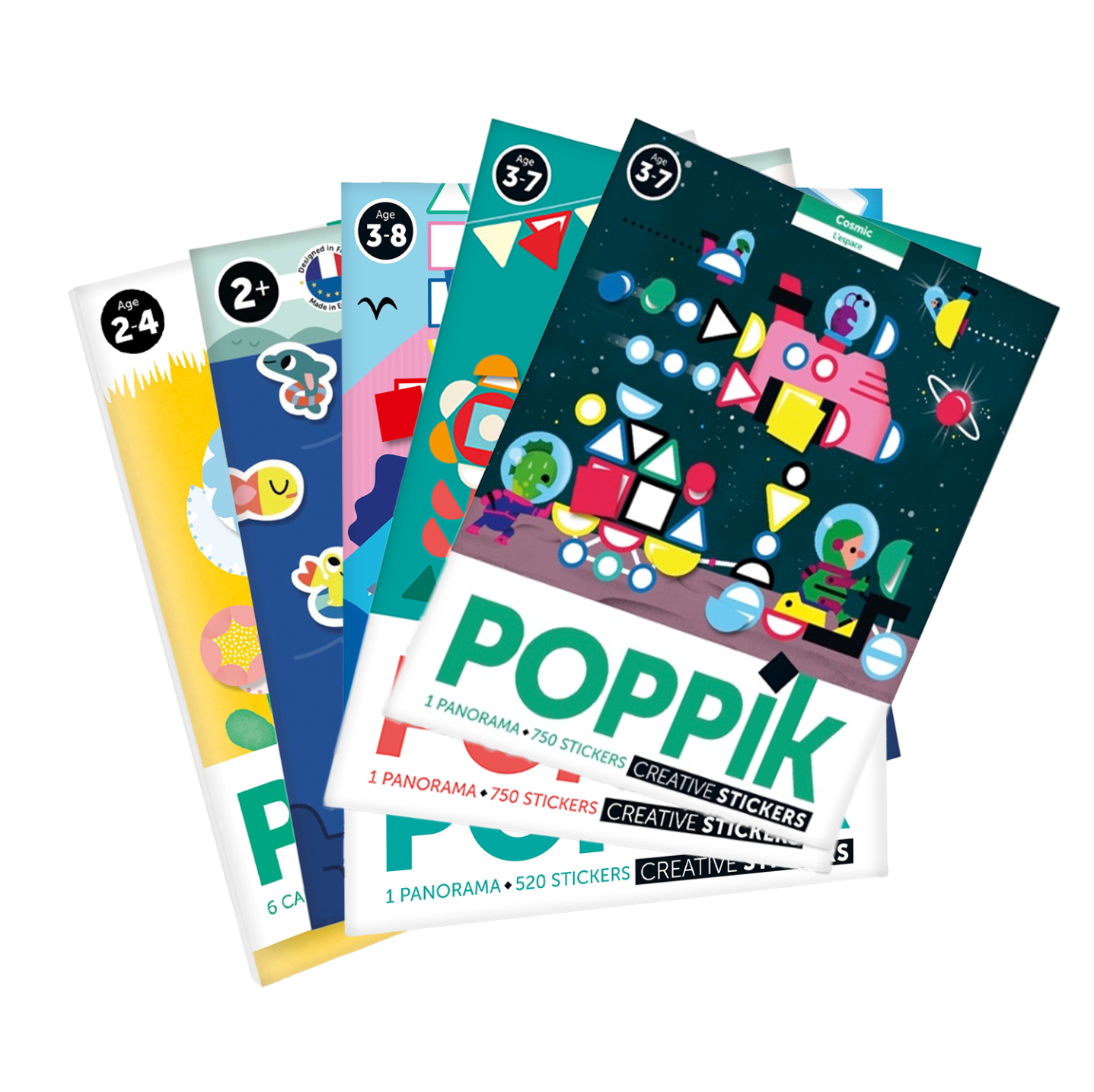 Poppik Panorama Dinosaur Stickers Set for Kids 3+