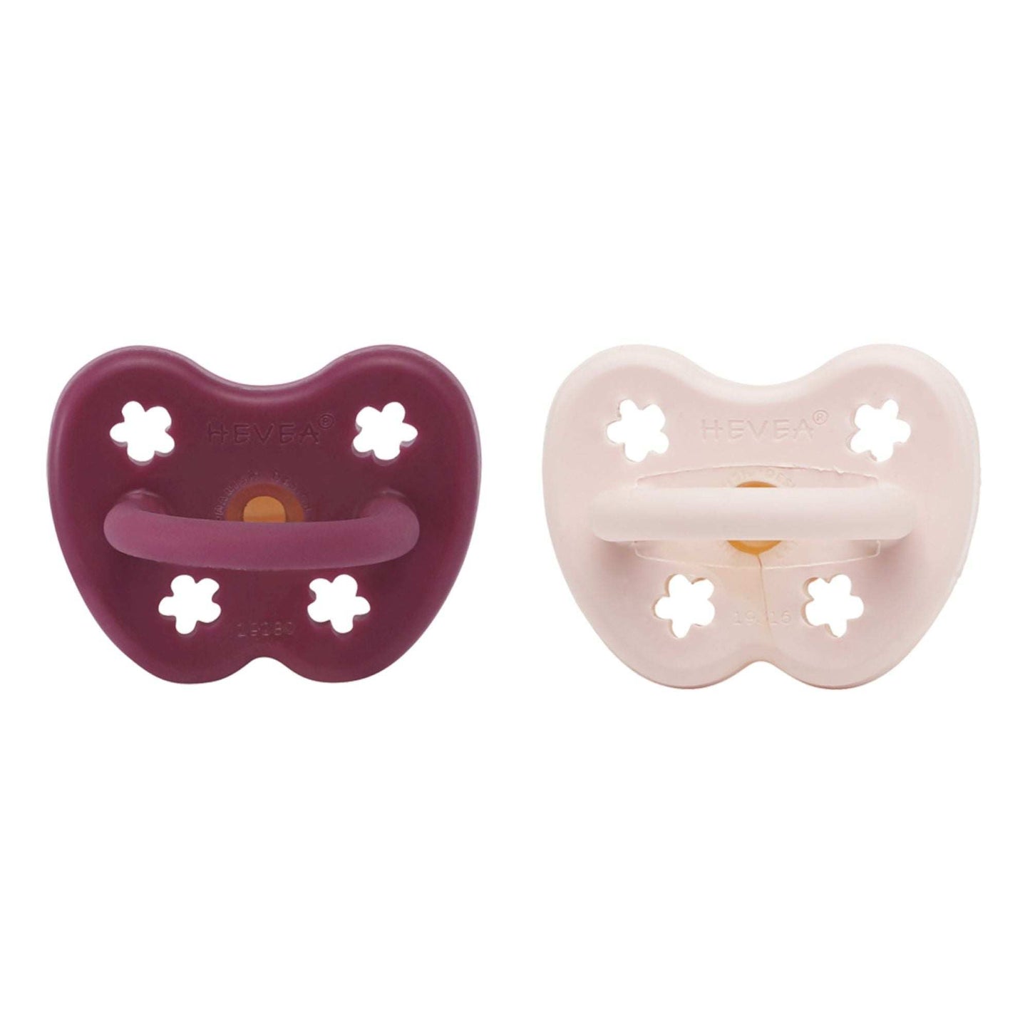 Orthodontic pacifier made from natural rubber, Puder Roza and Rosewood, eco-friendly and biodegradable.