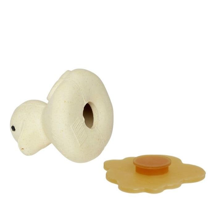Squeeze'N'Splash bath toy, natural rubber duck, sand color.