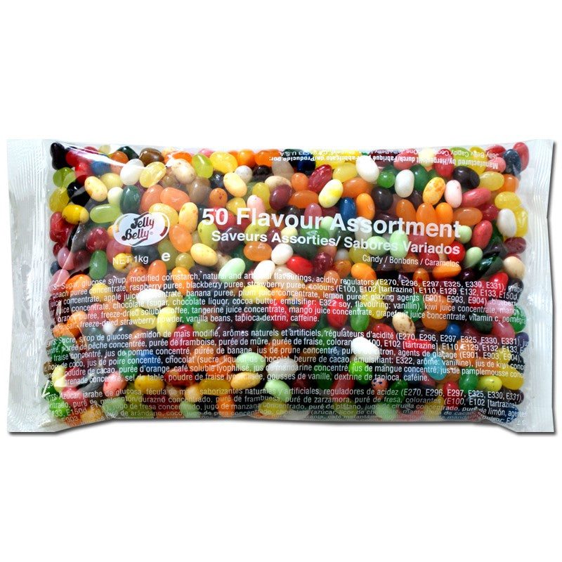 JELLY BELLY CANDY mixed flavored jelly beans, 50 flavors, 1kg packaging.