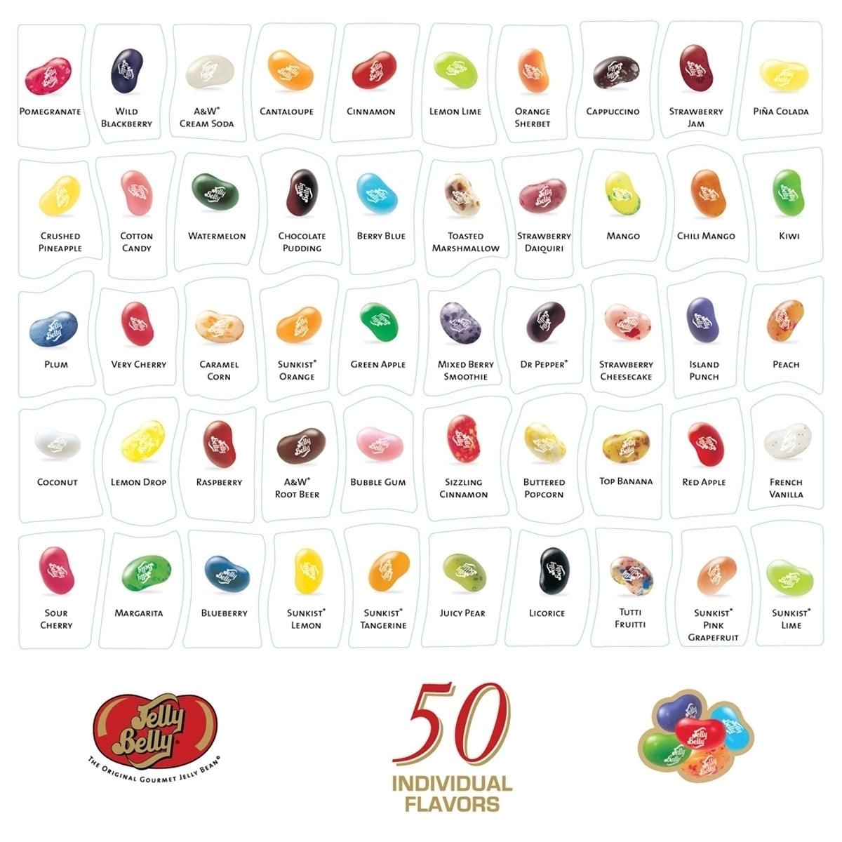 JELLY BELLY CANDY mix, 50 flavors, 1kg package.