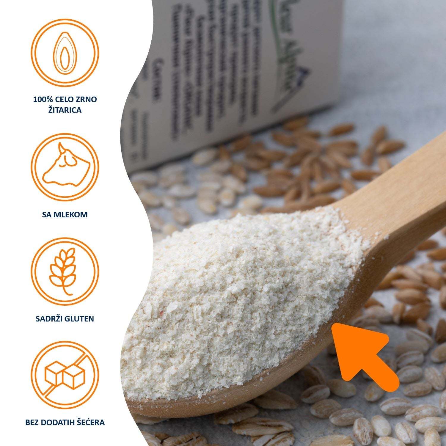 Fleur Alpine organska mlečna kaša za bebe, više žitarica sa voćem, 200 g, bez dodatog šećera.