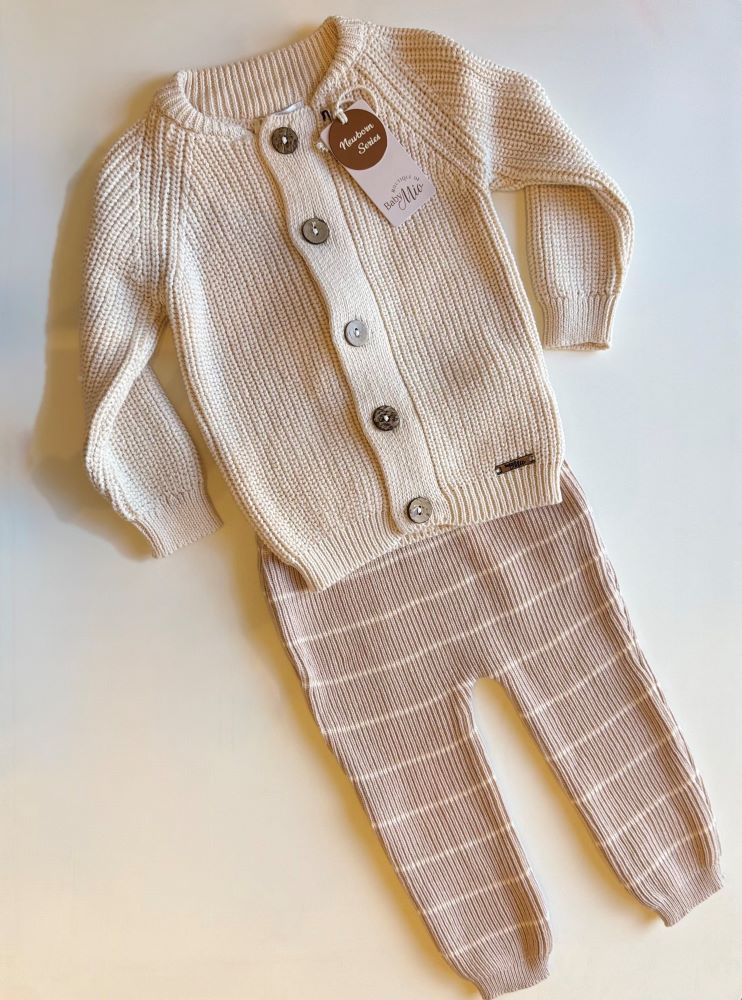 BABY MIO kompletic trikotaza: pantaloni (pruge), jakna