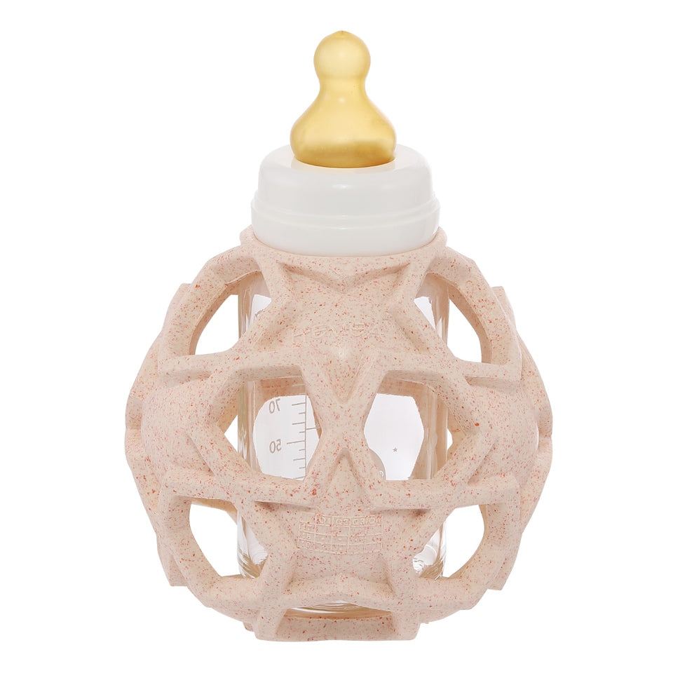 Hevea staklena flašica za bebe sa poklopcem Star Ball, kapacitet 120ml.