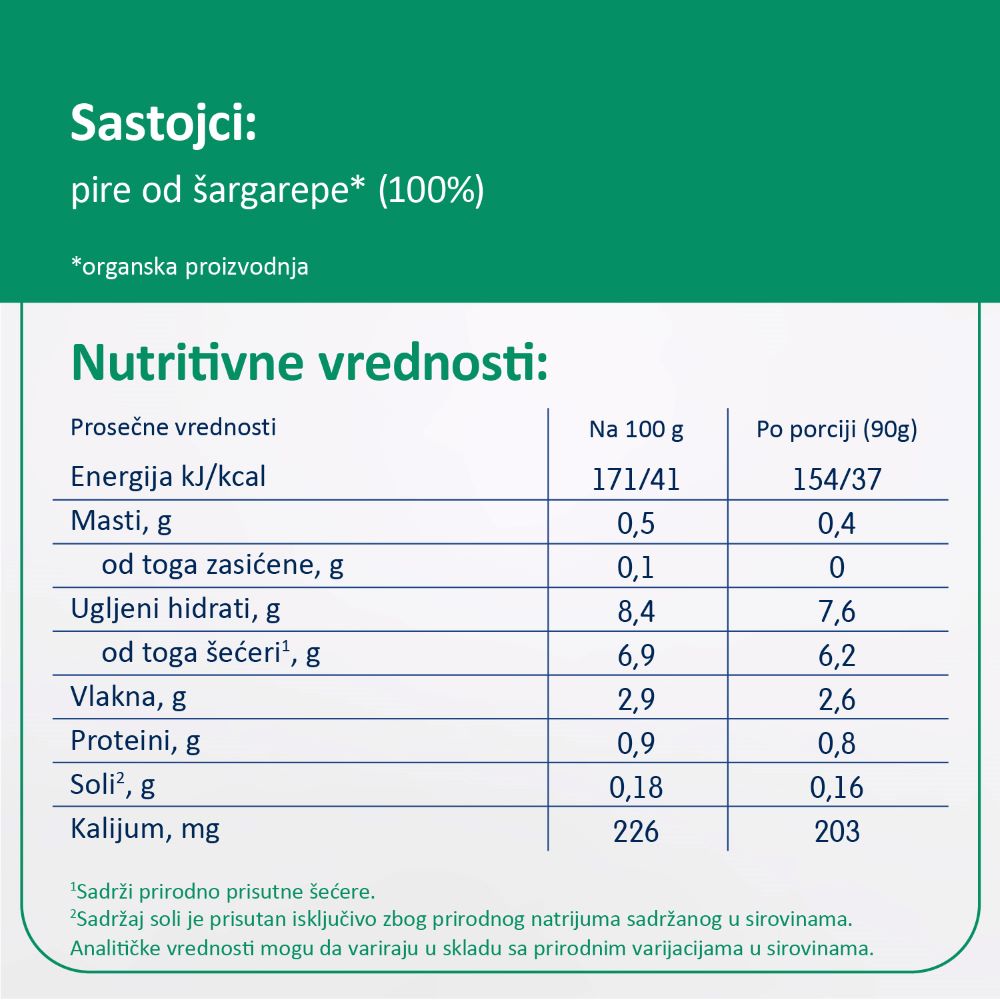 Fleur Alpine organski pire sa šargarepom 4+, 90gr