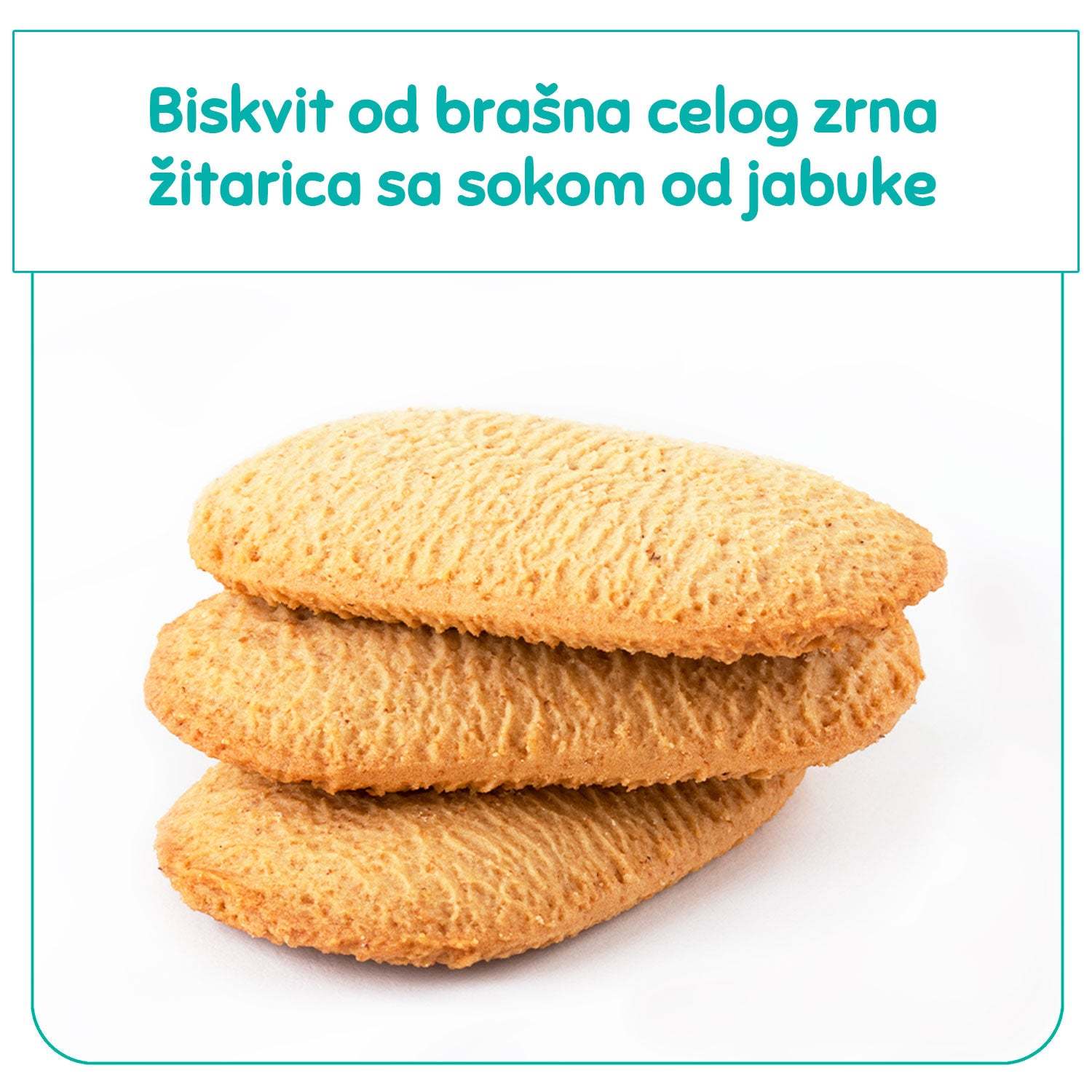 Biskviti od celog zrna sa sokom od jabuke za bebe 6+, bez šećera i palminog ulja.