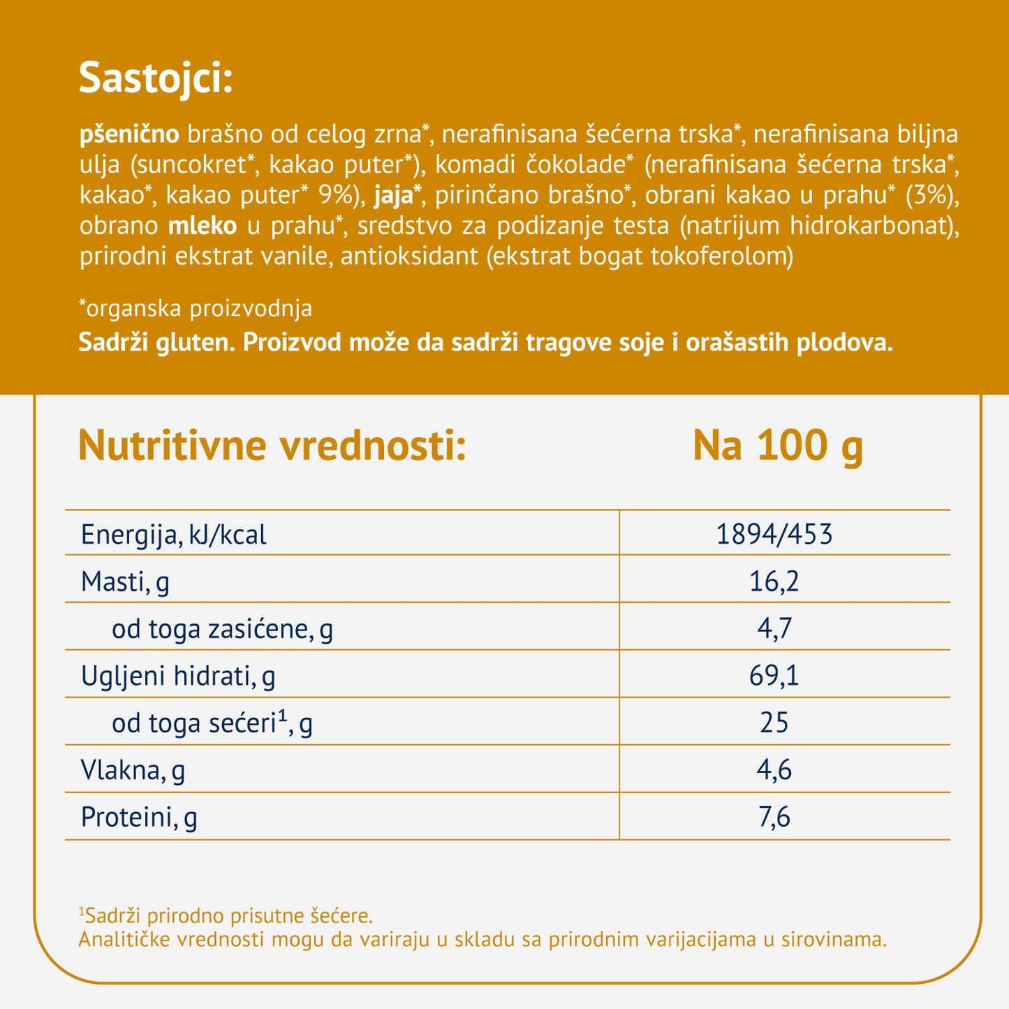 Fleur Alpine organski biskviti sa belgijskom čokoladom 120G