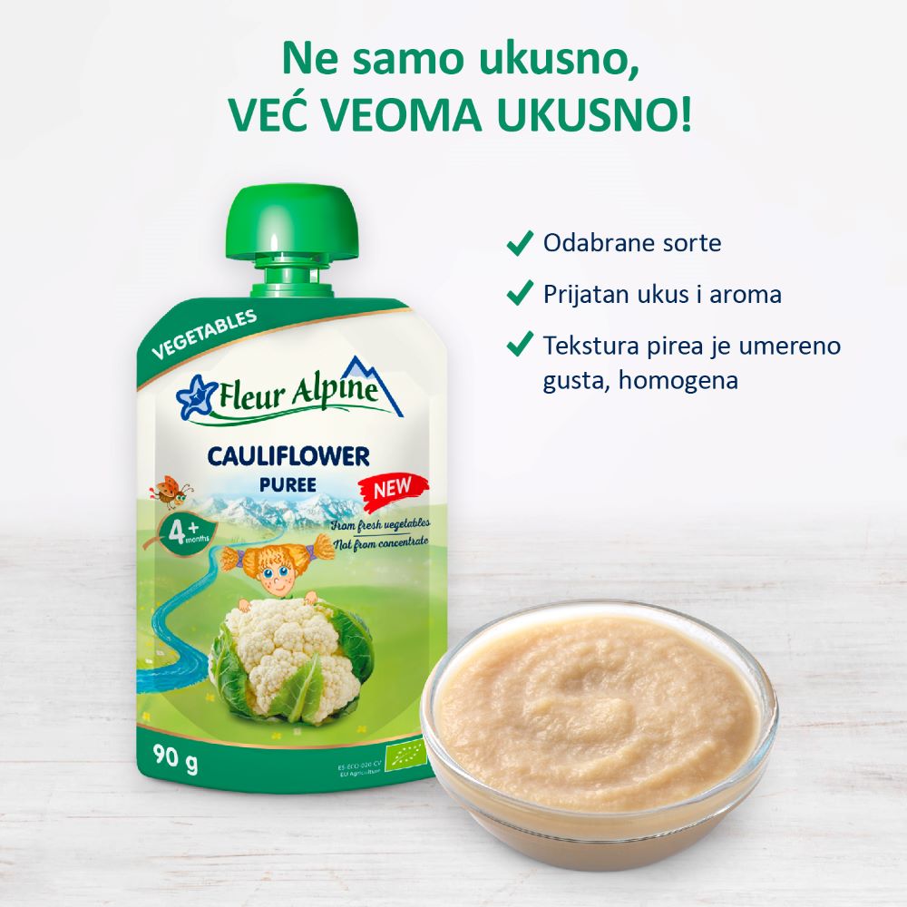 Fleur Alpine organski pire sa karfiolom 4+, 90gr