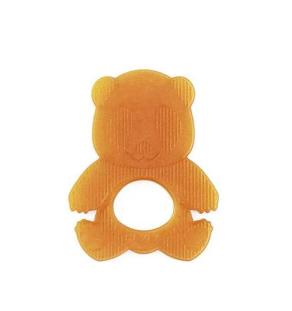 Hevea Bumibebe glodalica riba teether made of natural rubber.