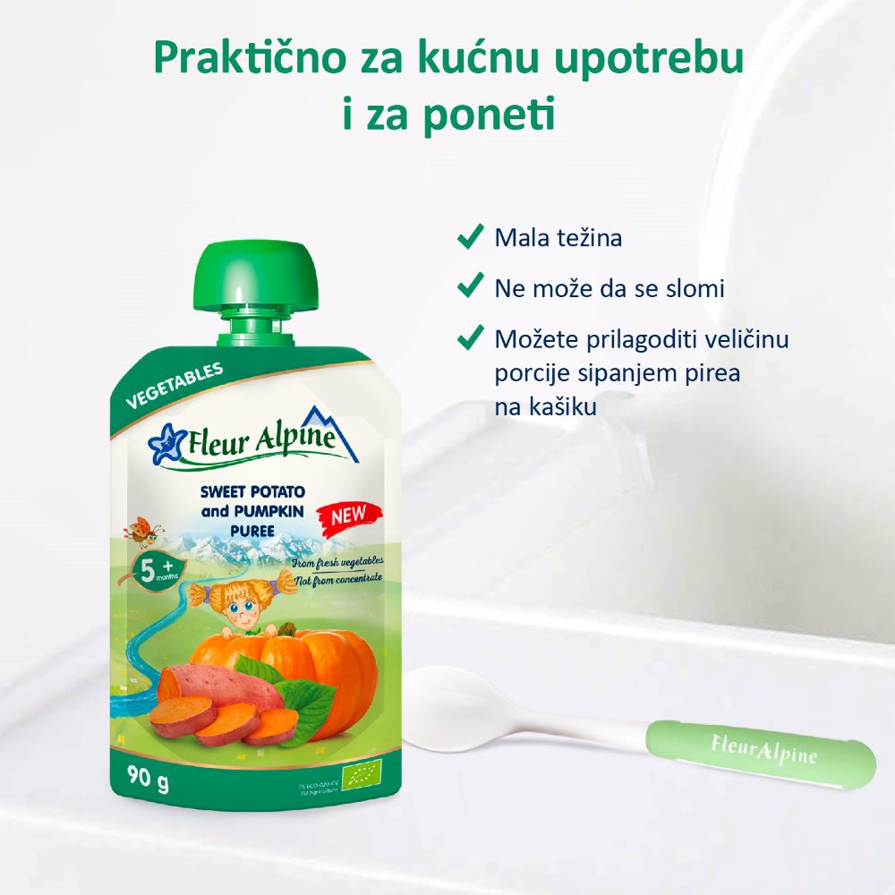 Fleur Alpine organski pire sa slatkim krompirom i bundevom 5+, 90gr