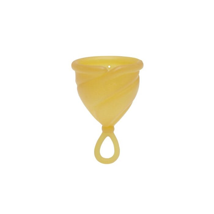 Hevea menstrualna časa od prirodne gume Loop Cup, ekološka alternativa tamponima, sa terminalnom petljom.