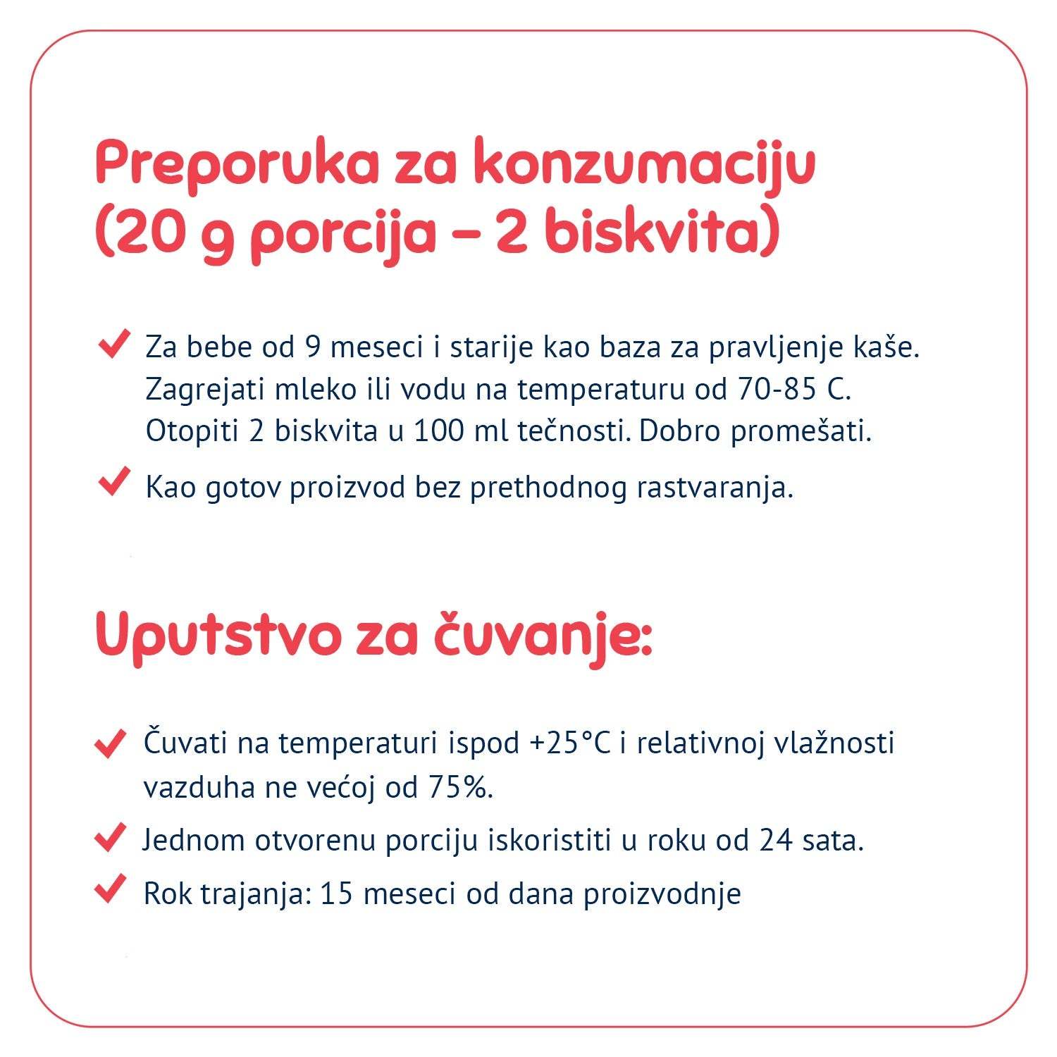 Fleur Alpine biskvit "Ovseni" instructions and storage guidelines.