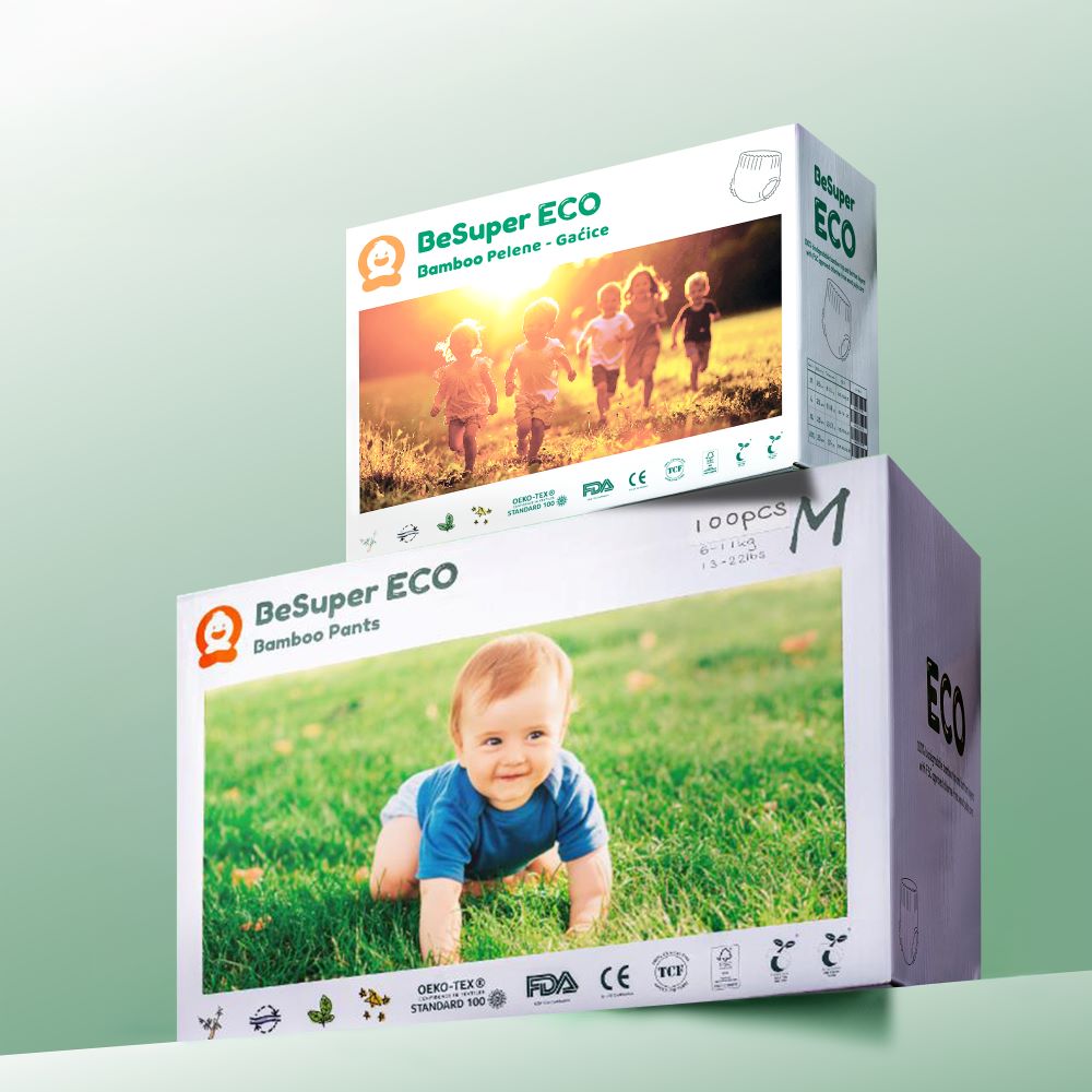 BeSuper ECO Bambus pelene-gaćice 125 kom