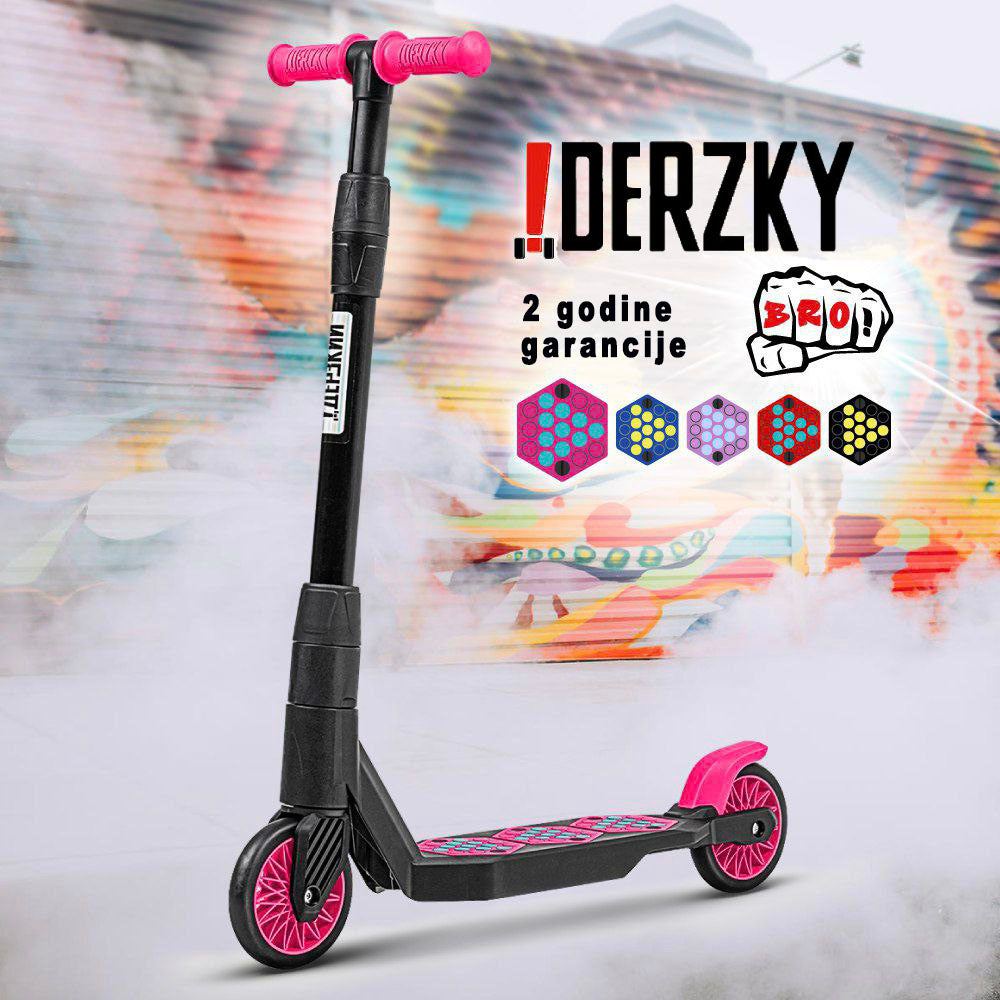 Trotinet Derzkij Bro for kids 6-11, sleek design, lightweight, durable, and foldable.