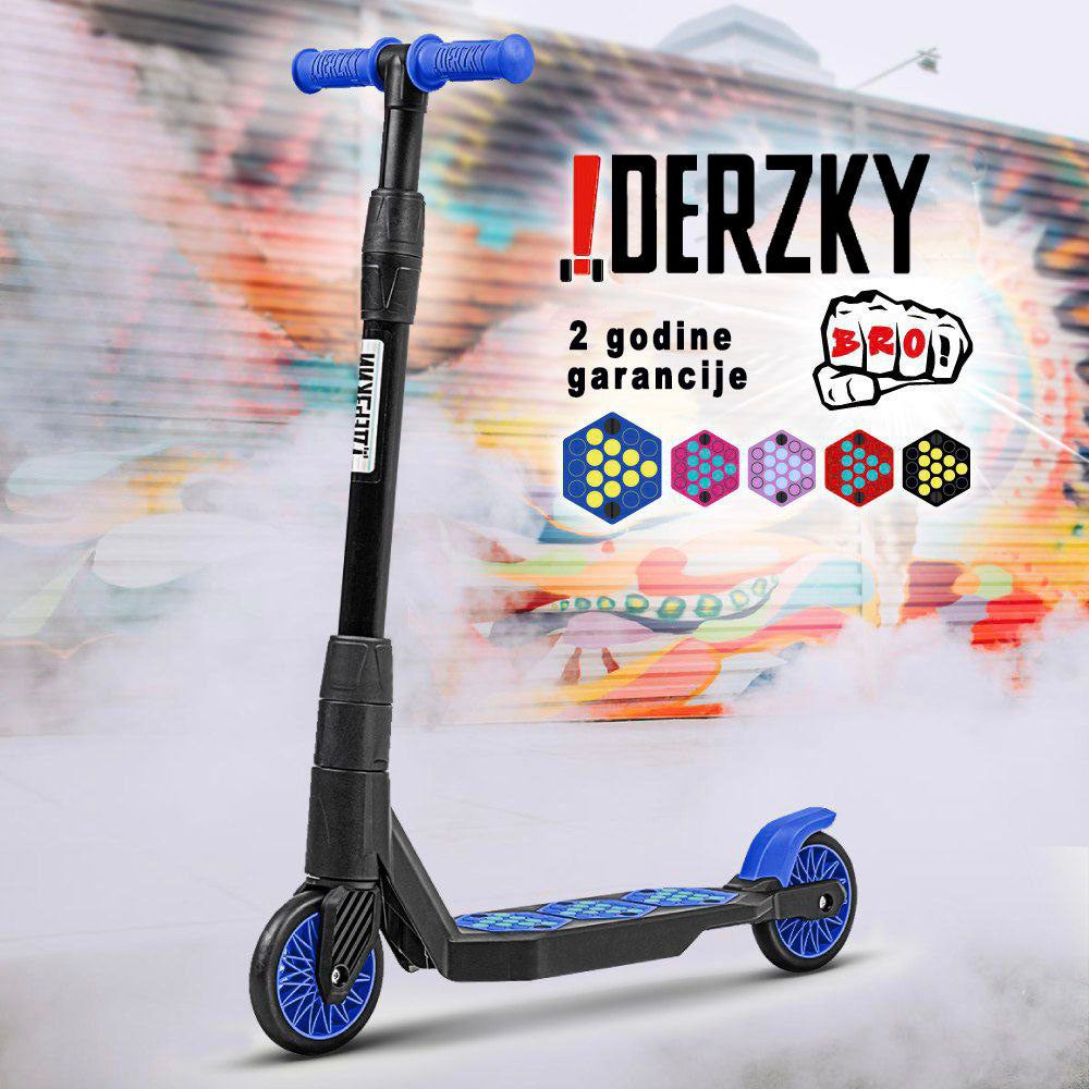 Trotinet Derzkij Bro 6-11 godina scooter, modern design, two-wheel, Russian made, adjustable handlebar.