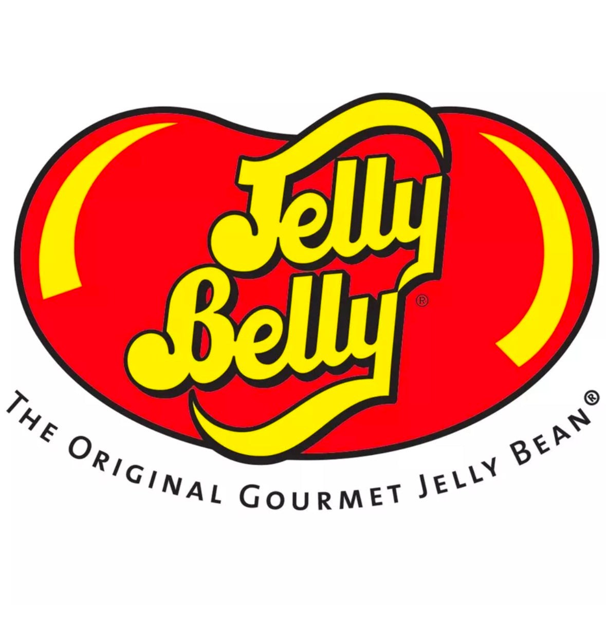 Jelly Belly candy logo featuring vibrant colors and playful design.