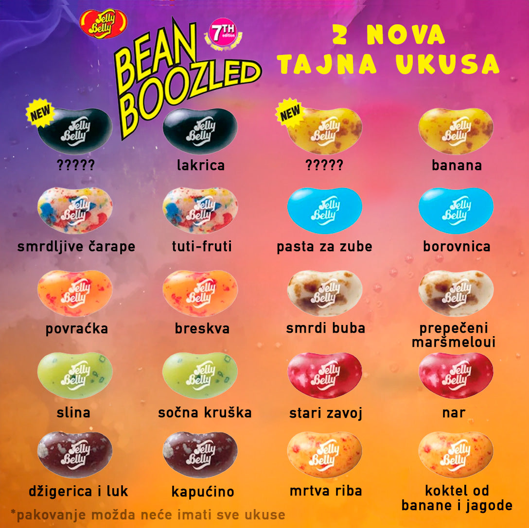 JELLY BELLY CANDY Draže bombone BEANBOOZLED, 54g 7th edition