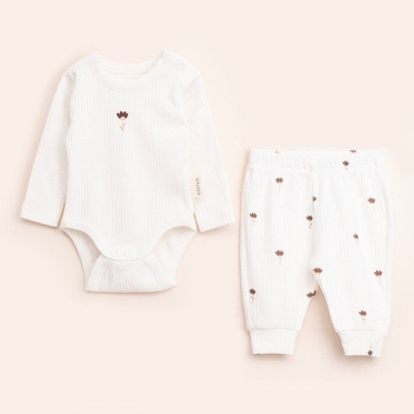 VAUVA Dvodelni Set2 od pamuka: pantalone i bodi dugih rukava