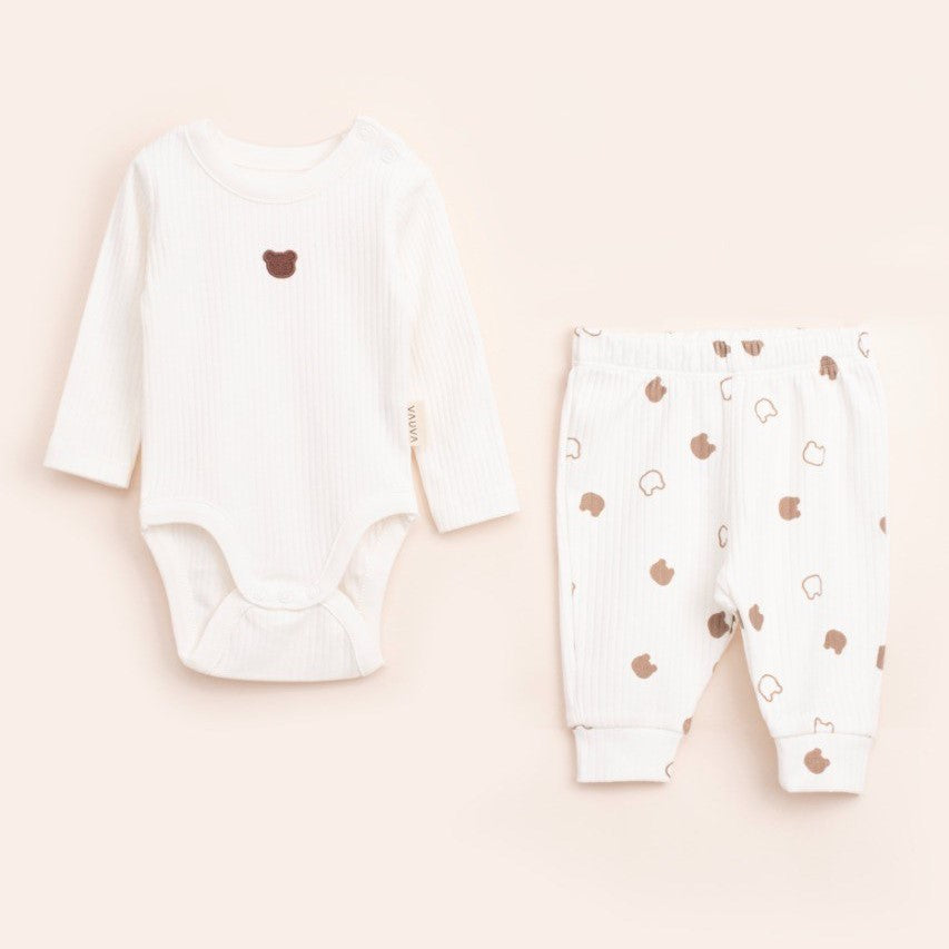VAUVA Dvodelni Set2 od pamuka: pantalone i bodi dugih rukava