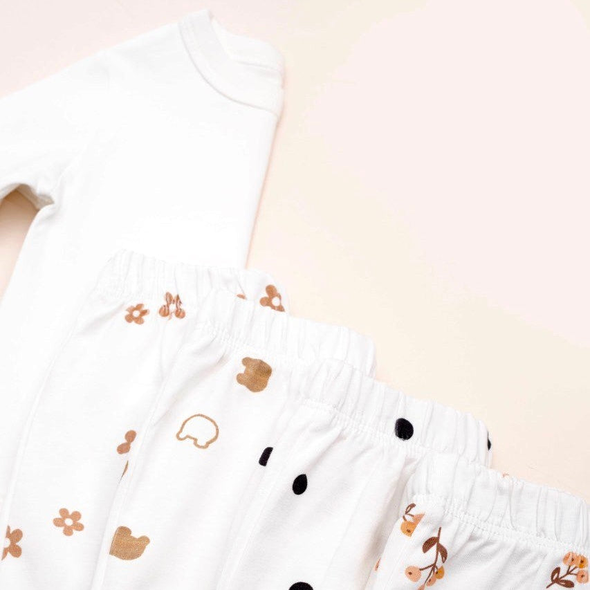 VAUVA Dvodelni Set2 od pamuka za bebu: pantalone i bodi dugih rukava