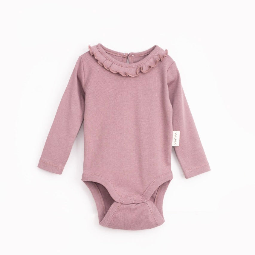 VAUVA Bobi za bebe dugih rukava sa volanima oko vrata