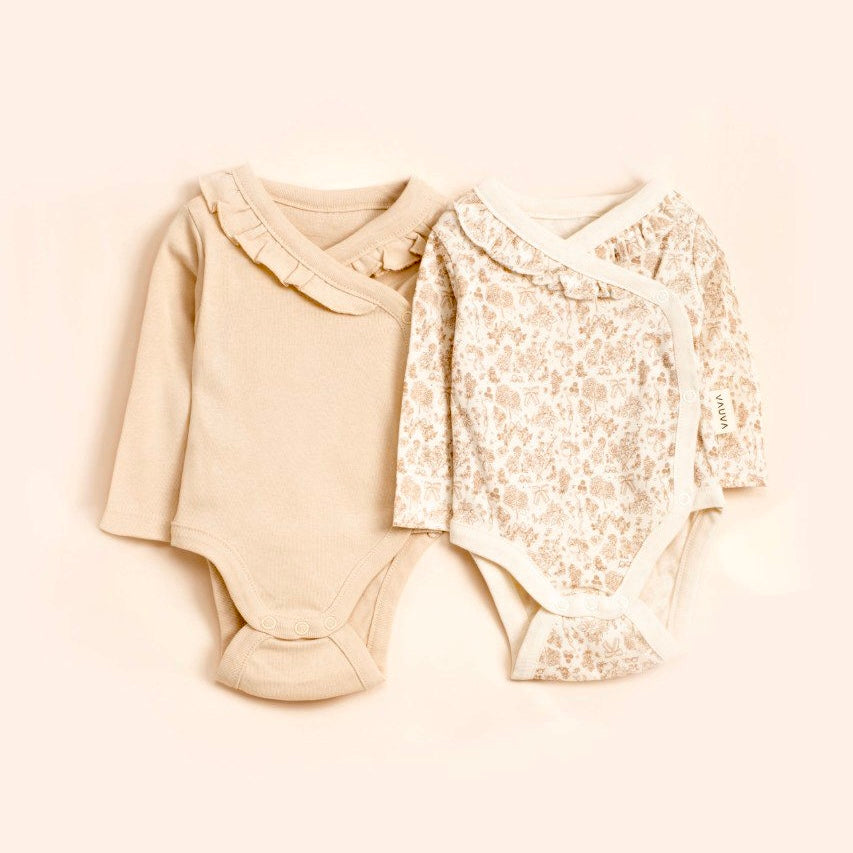 VAUVA Bobi na preklop za bebe dugih rukava sa volanima