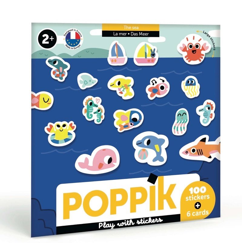 Poppik Moje prve nalepnice za decu 2+, 6 slika i preko 96 nalepnica koje se lako premeštaju.