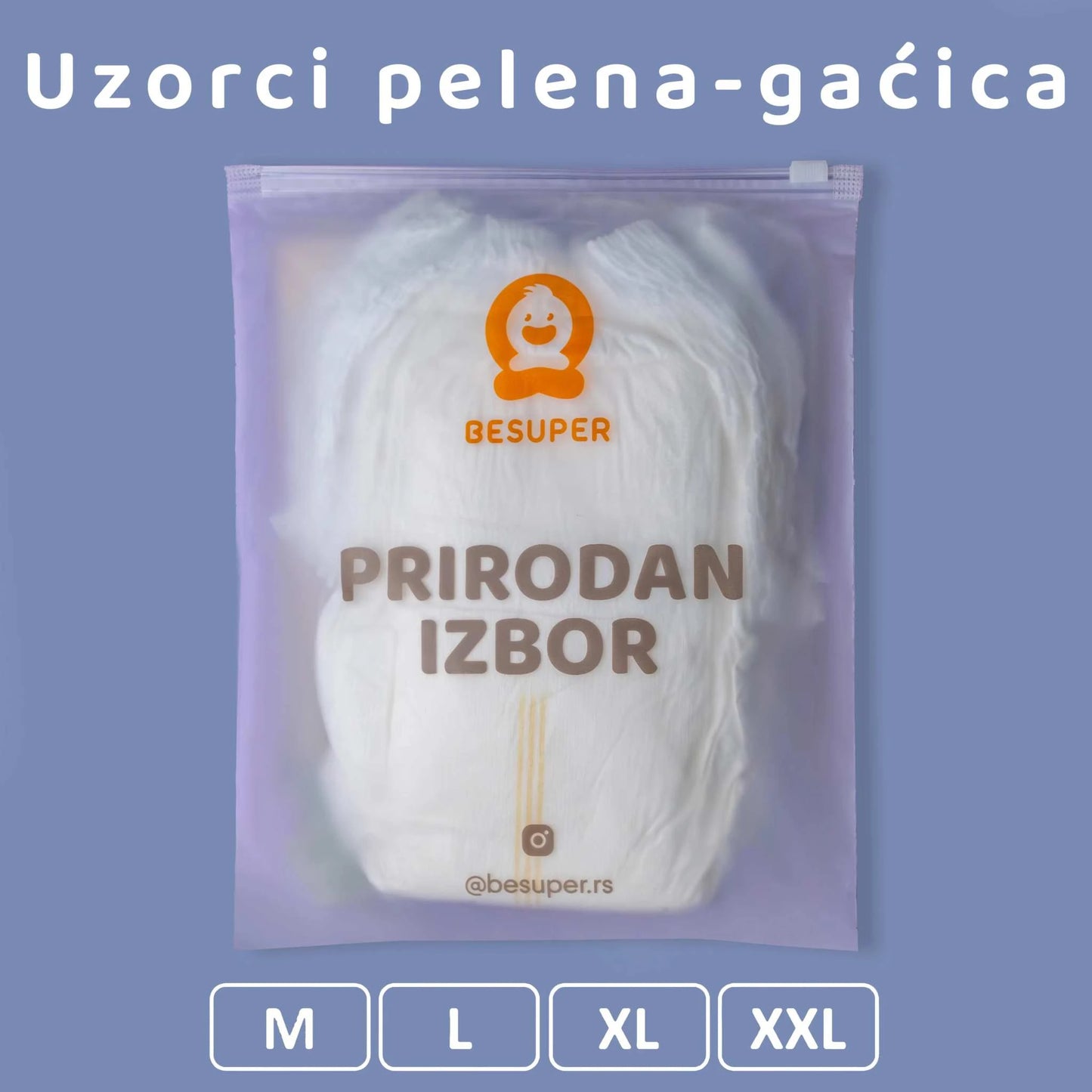 BeSuper Pelene-Gaćice sample pack, premium absorbency diaper pants for babies, natural choice.