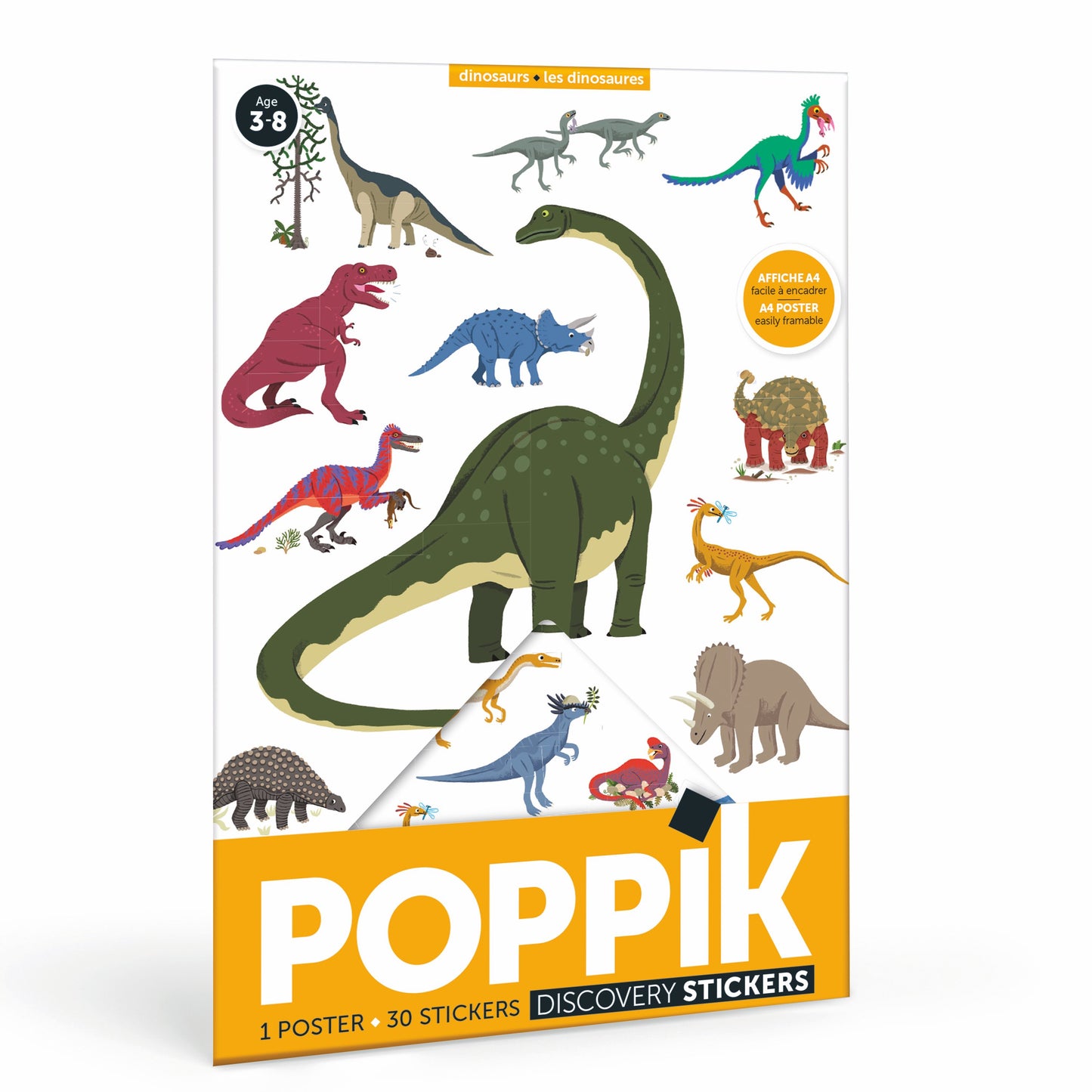 Poppik Edukativni poster sa nalepnicama Mini otkrića 3+ Različite teme