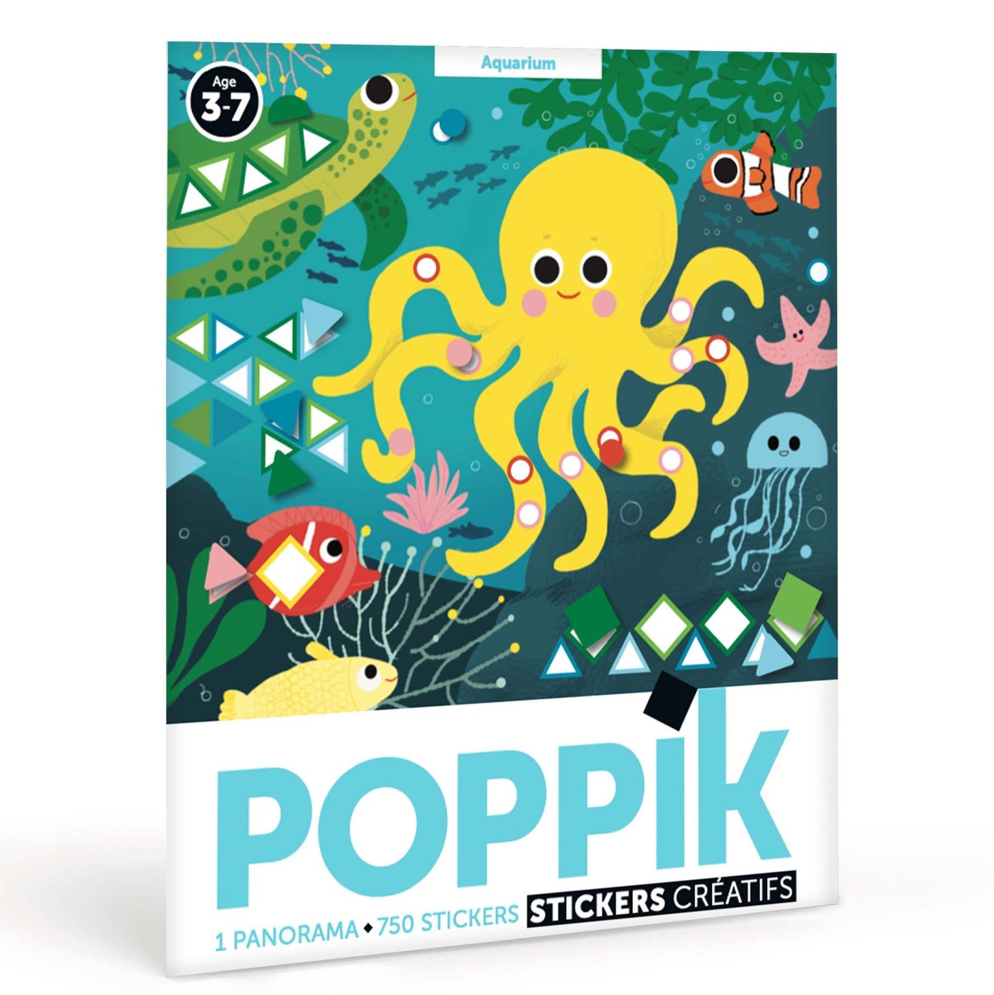 Poppik Sticker Panorama for Kids: Dinosaurs 3+, with Over 750 Stickers for Creative Play.