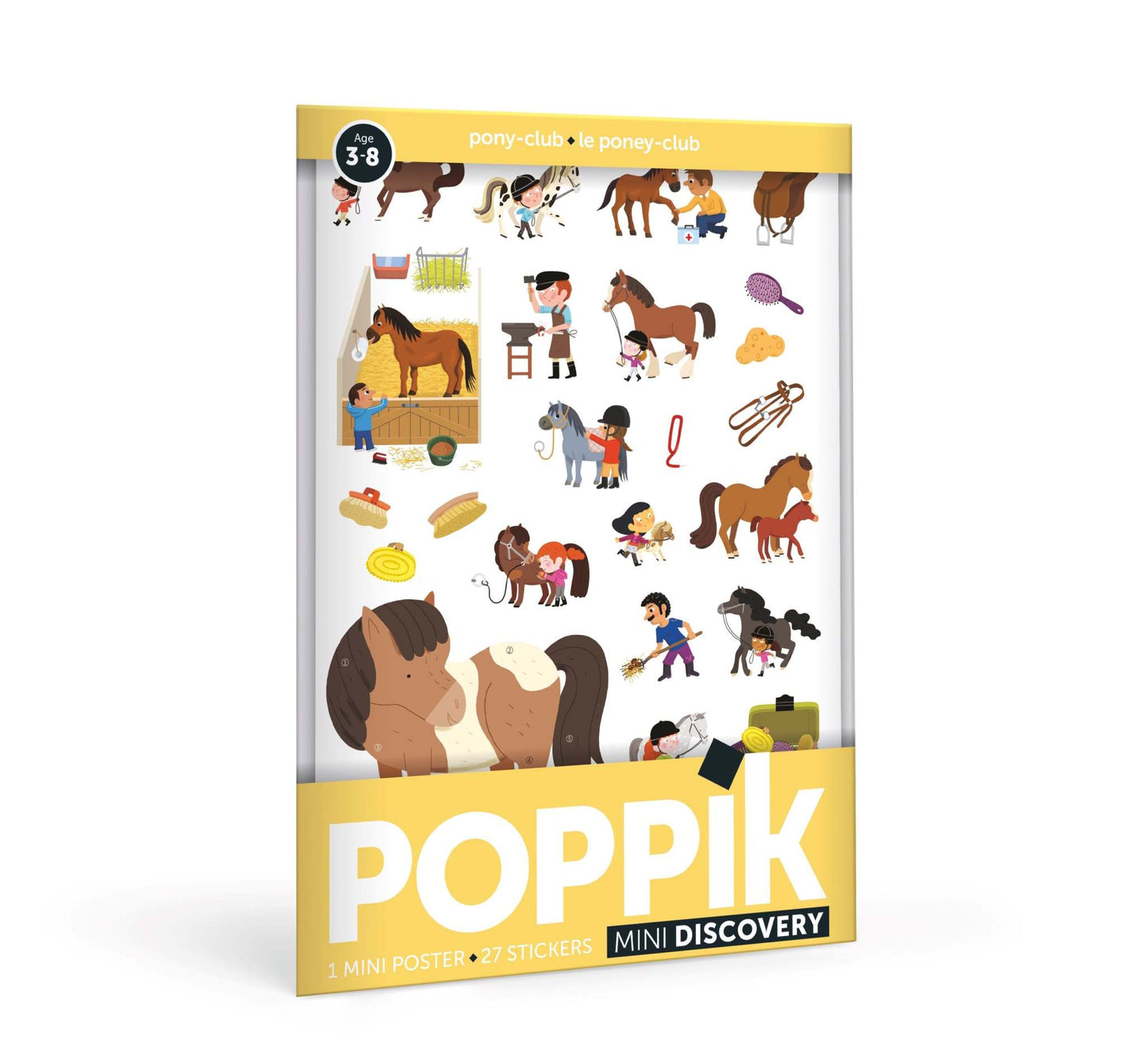 Poppik edukativni poster sa nalepnicama mini otkrića za decu 3+ na temu Crna boja.