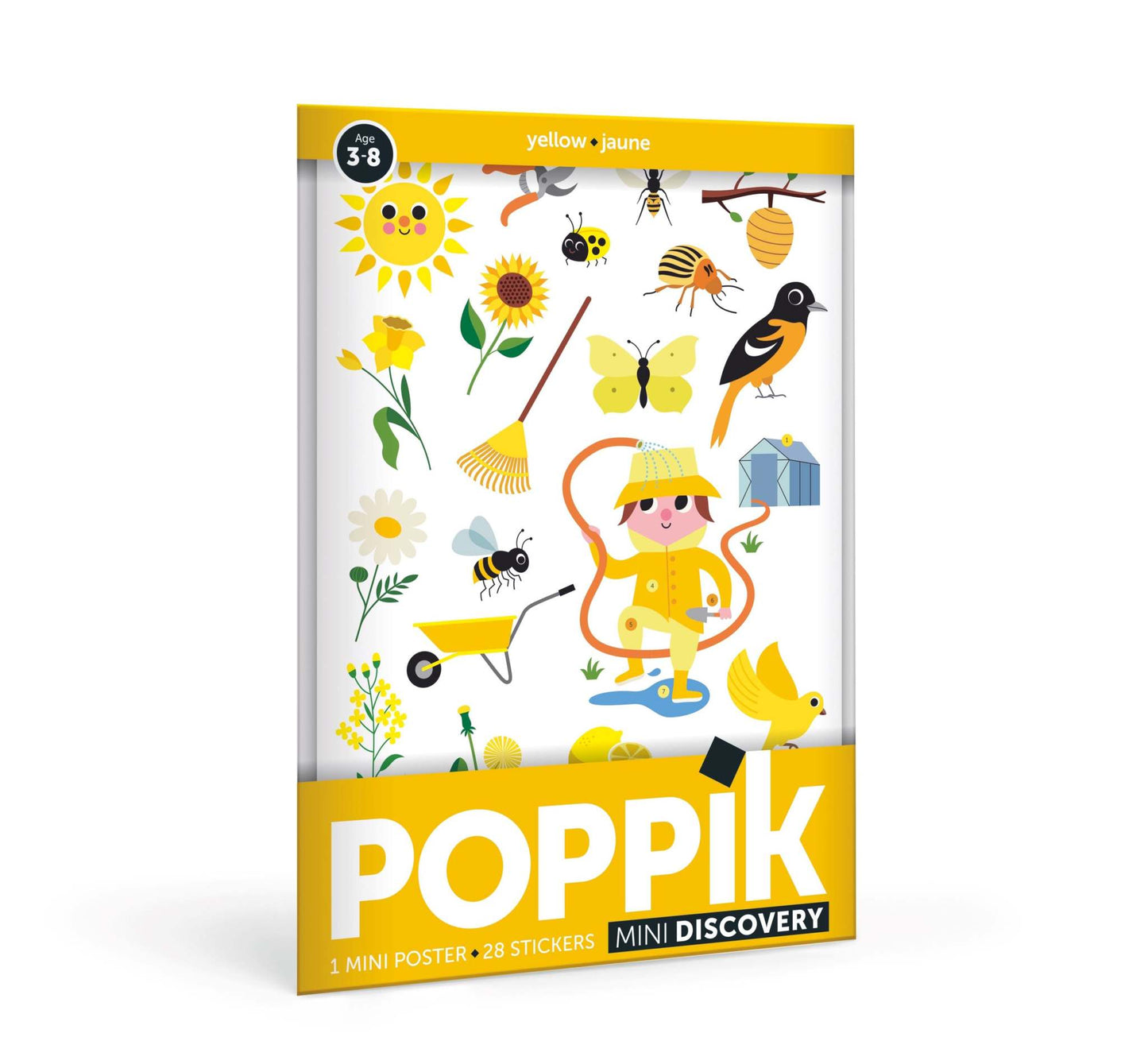 Poppik Edukativni poster sa nalepnicama za decu 3+, različite teme, ilustracije na engleskom i francuskom jeziku, razvoj vokabulara.