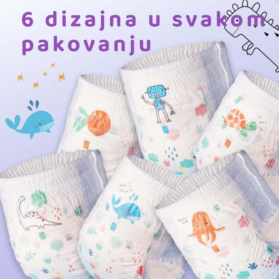 BeSuper Pelene-Gaćice, premium and ECO bamboo diaper pants with colorful designs, soft and absorbent.