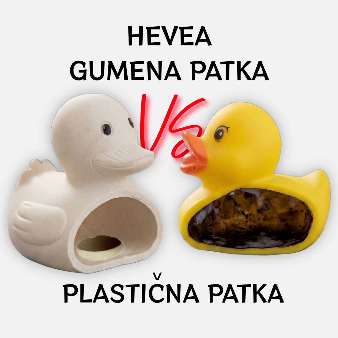 HEVEA Gumena patka VS Plastična patka