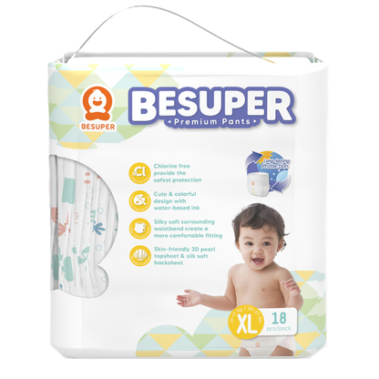 BeSuper Premium Pelene-Gaćice XL (13-17 kg) 18 kom