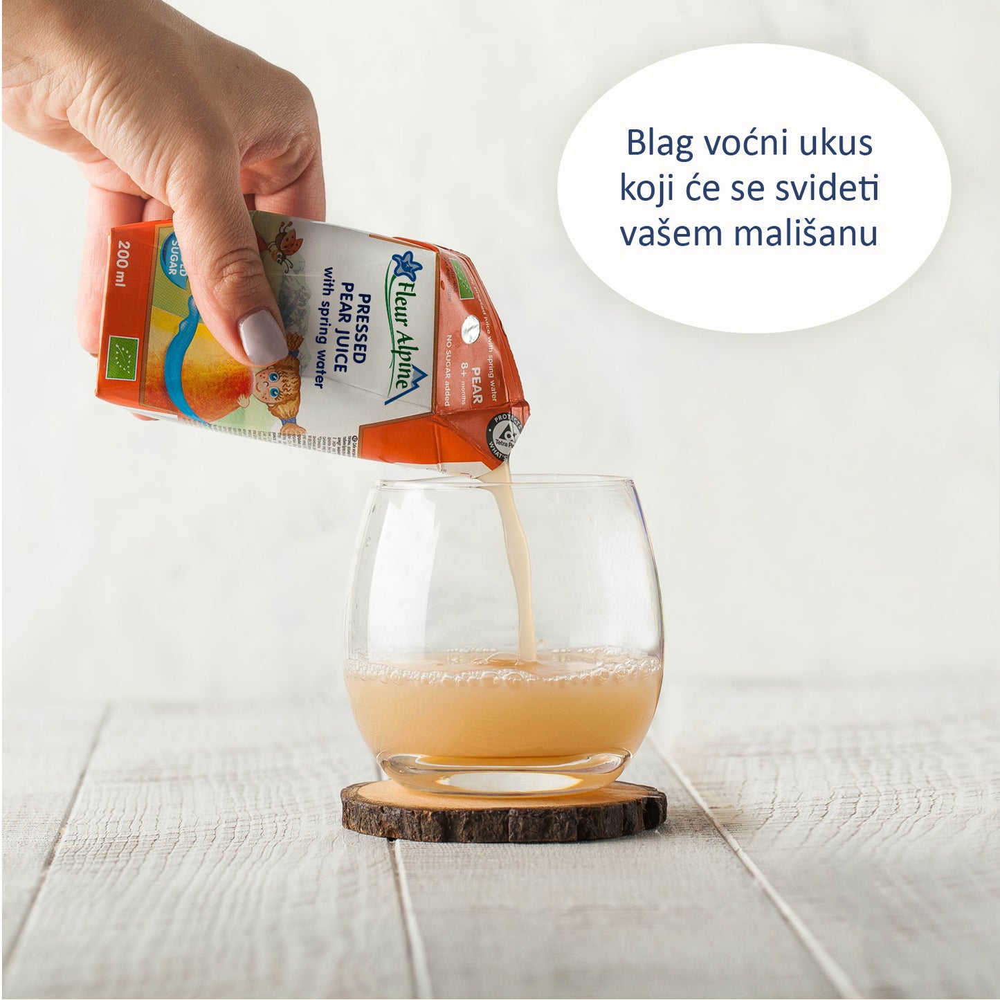 Fleur Alpine organski sokić sa vodom od kruške, 8m+, 200ml