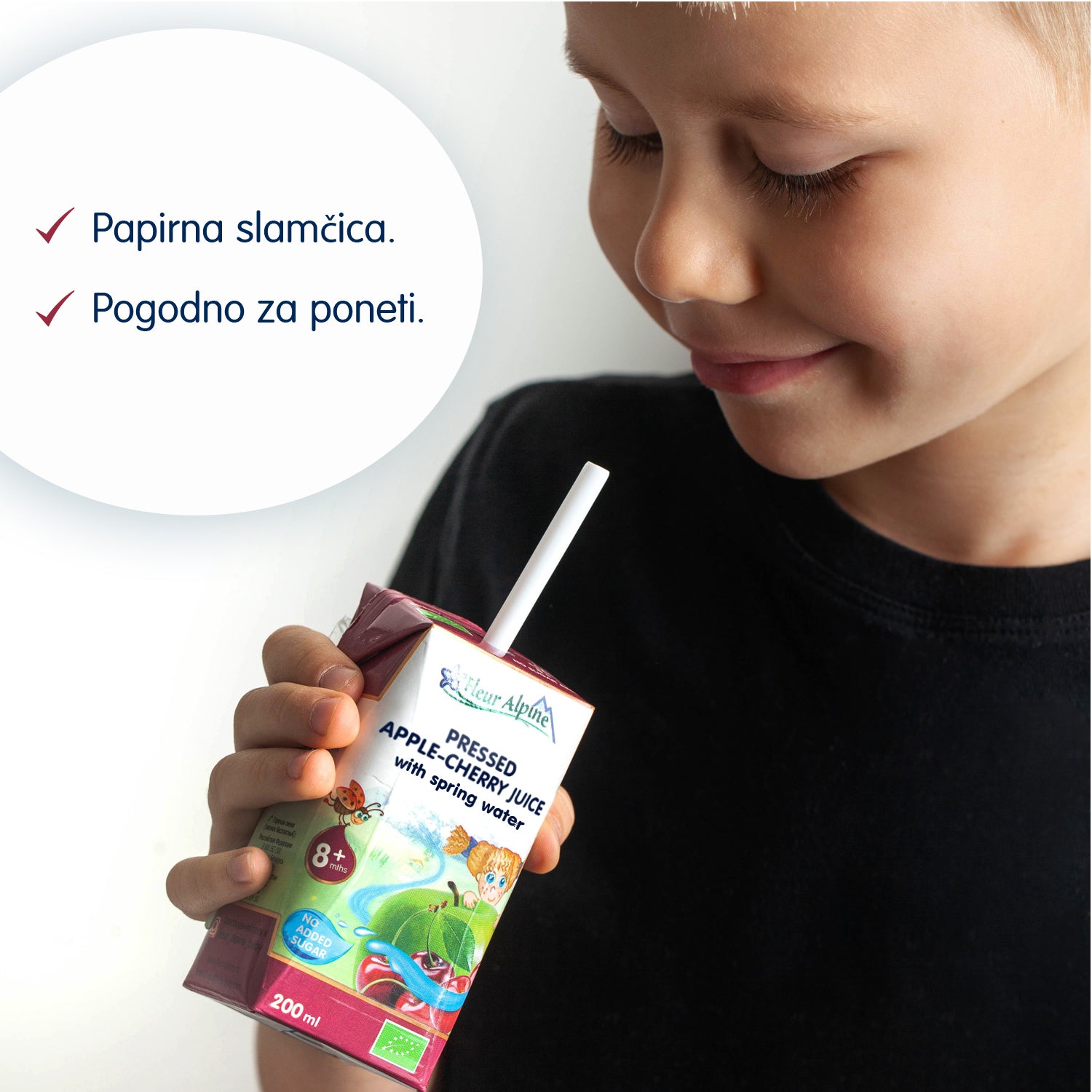 Fleur Alpine organski sokić sa vodom od višnje I jabuke, 8m+, 200ml
