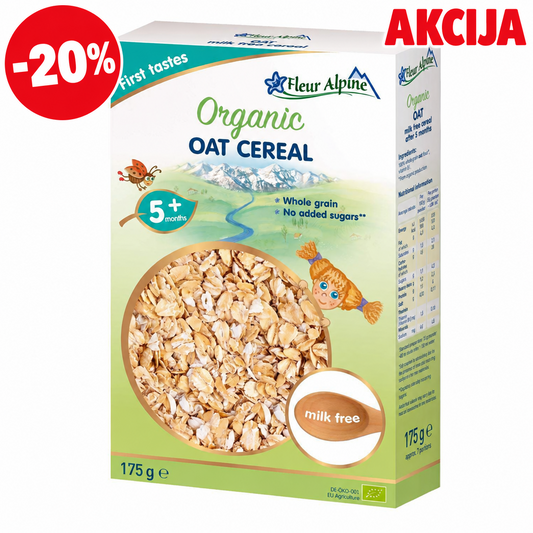 Fleur Alpine organska bezmlečna ovsena kaša, 5+, 175 g