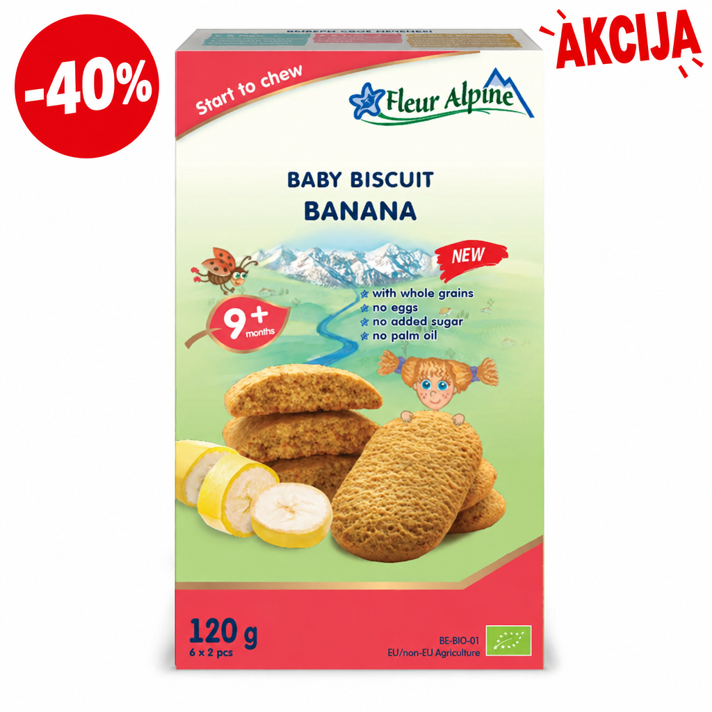 Fleur Alpine biskvit "Banana", 9+, 120 g