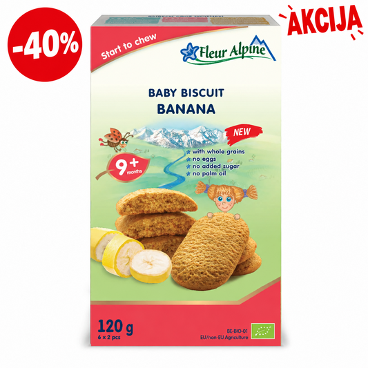 Fleur Alpine biskvit "Banana", 9+, 120 g