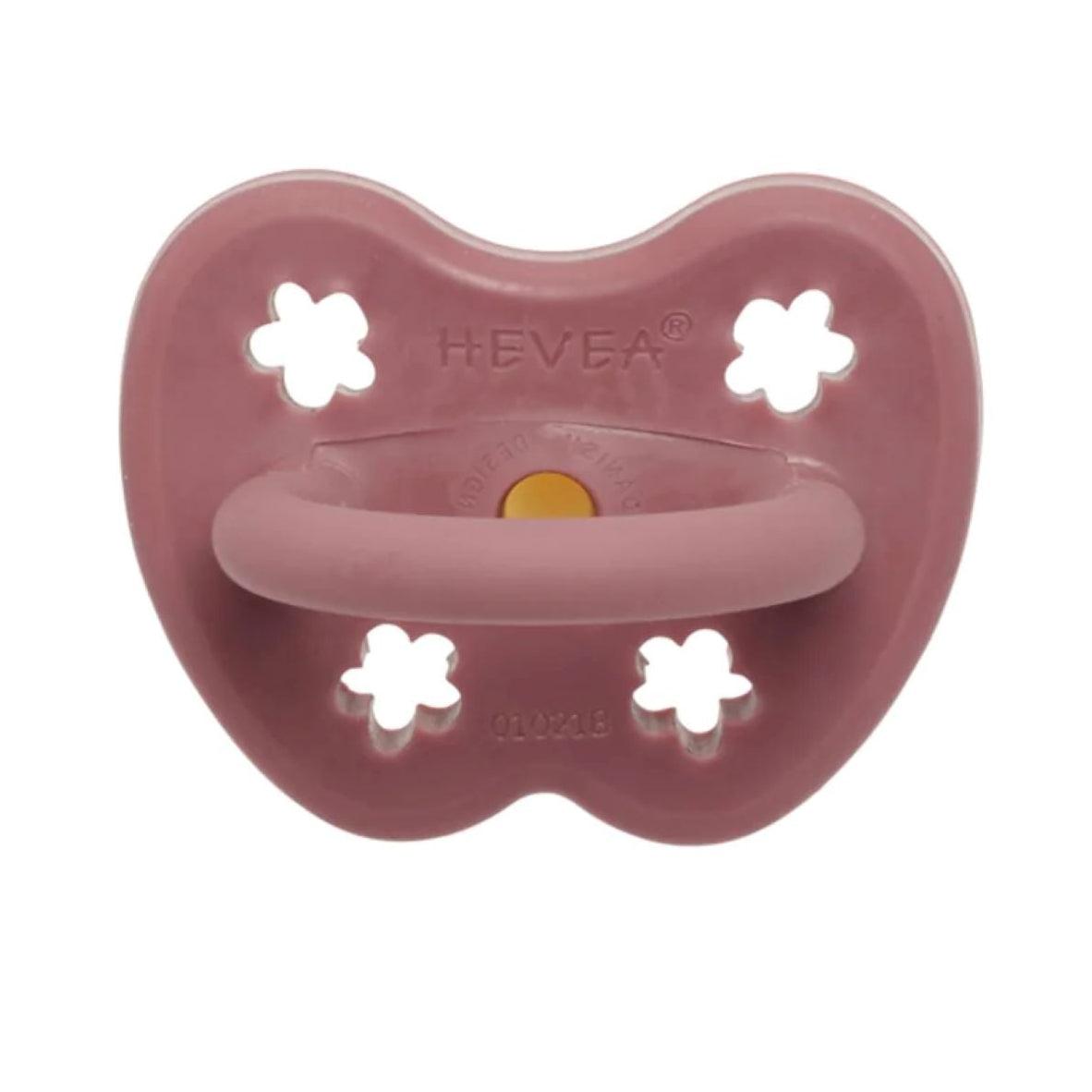 Hevea ortodontska cucla roza za bebe (3-36 meseci) sa cvetnim otvorima.