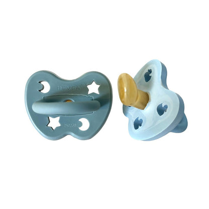 Hevea ortodontska cucla od prirodne gume (3-36 mes) 2 kom, Boja Plava i Morska pena