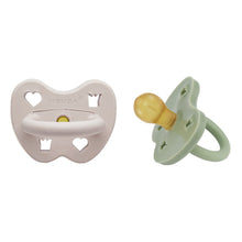 Hevea okrugla cucla od prirodne gume (3-36 mes) 2 kom, Dimljeno bela i Mahovina zelena