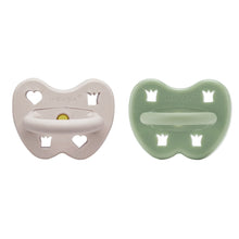 Hevea okrugla cucla od prirodne gume (3-36 mes) 2 kom, Dimljeno bela i Mahovina zelena