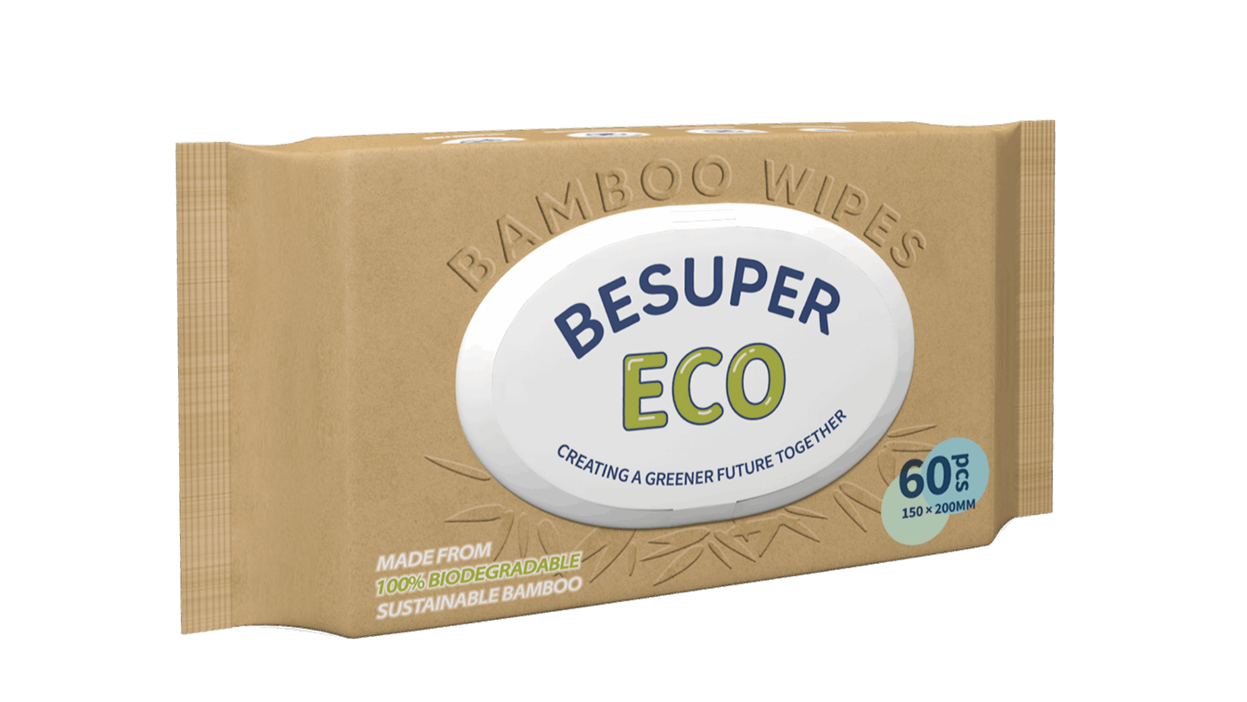 BeSuper ECO Bamboo vlažne maramice 60 kom