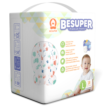 BeSuper Premium Pelene-Gaćice L (9-14 kg) 18 kom