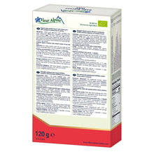 Fleur Alpine organic oatmeal biscuits, 120g packaging, EU certified, baby snack.